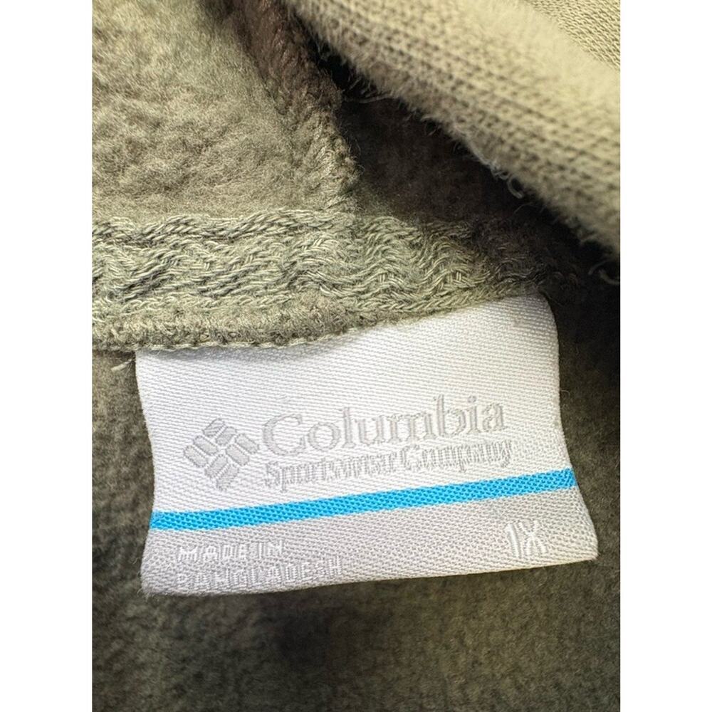 Columbia Womens Trek Graphic Hoodie Olive Green Pink Logo Size 1X Plus Size - Picture 3 of 9